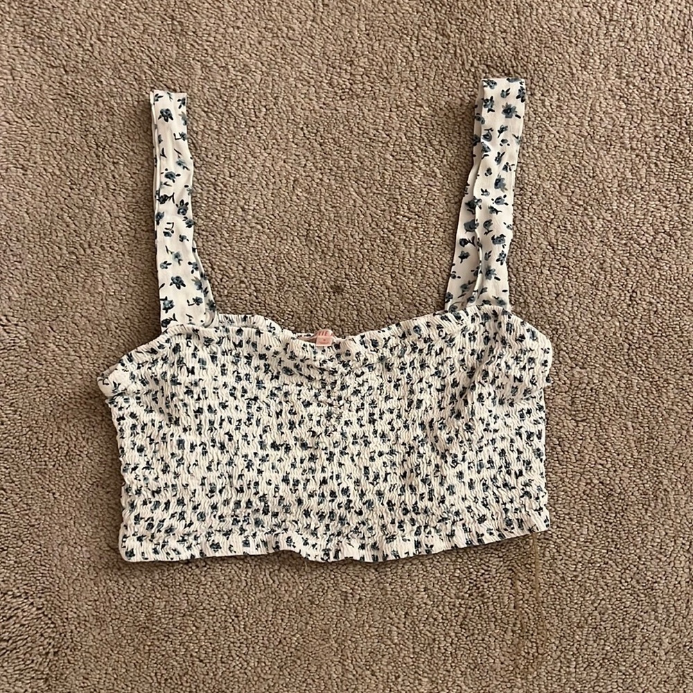 Cropped Floral Tank Top